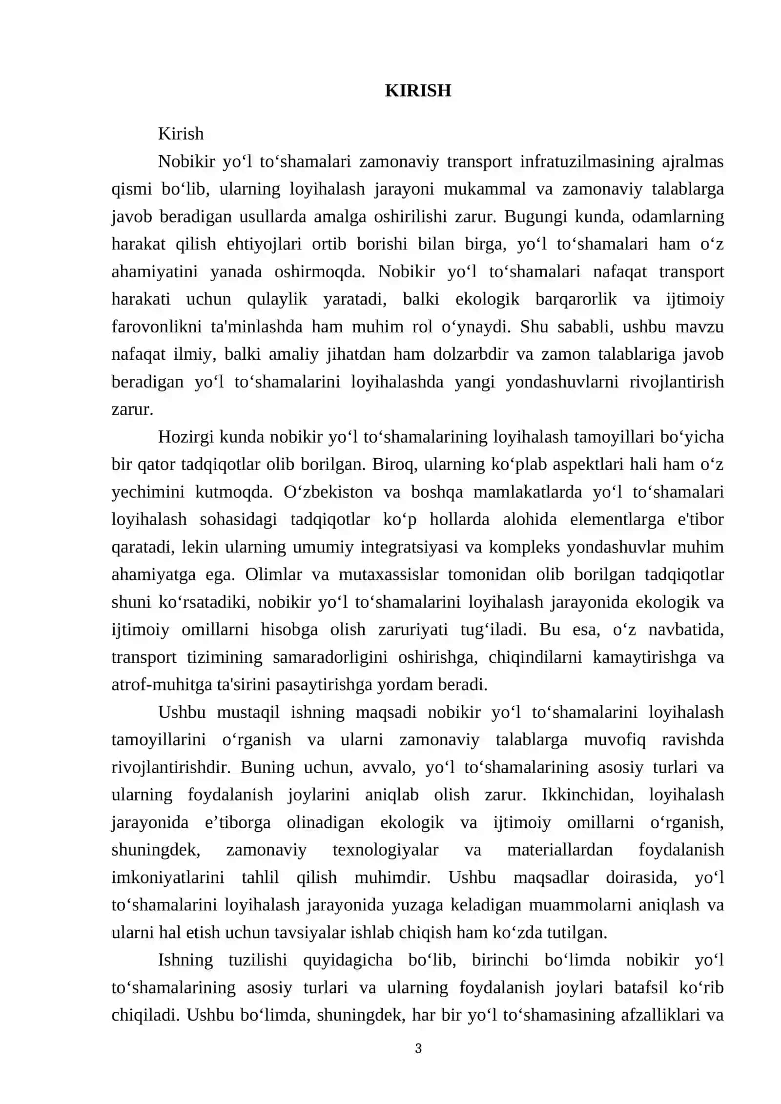Nobikir yo‘l to‘shamalarini loyihalash tamoyillari 3