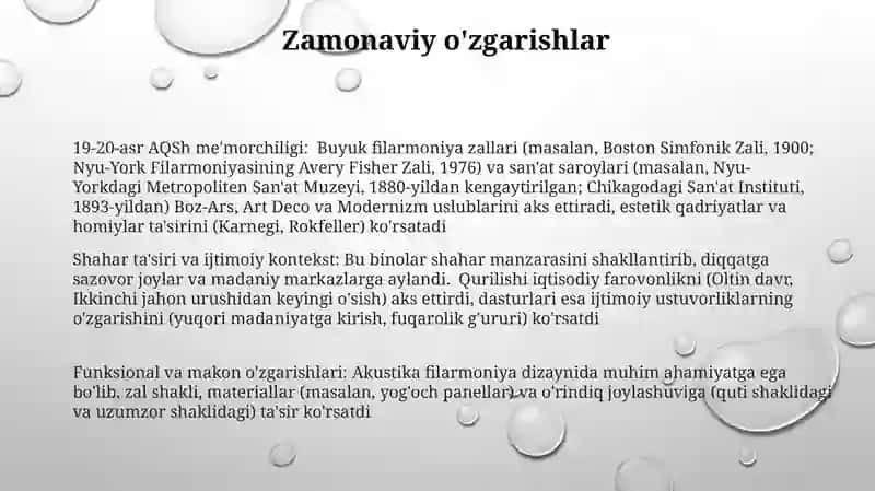 AQSH davlatining sanat saroylari va filarmoniyasini o'rganish 3