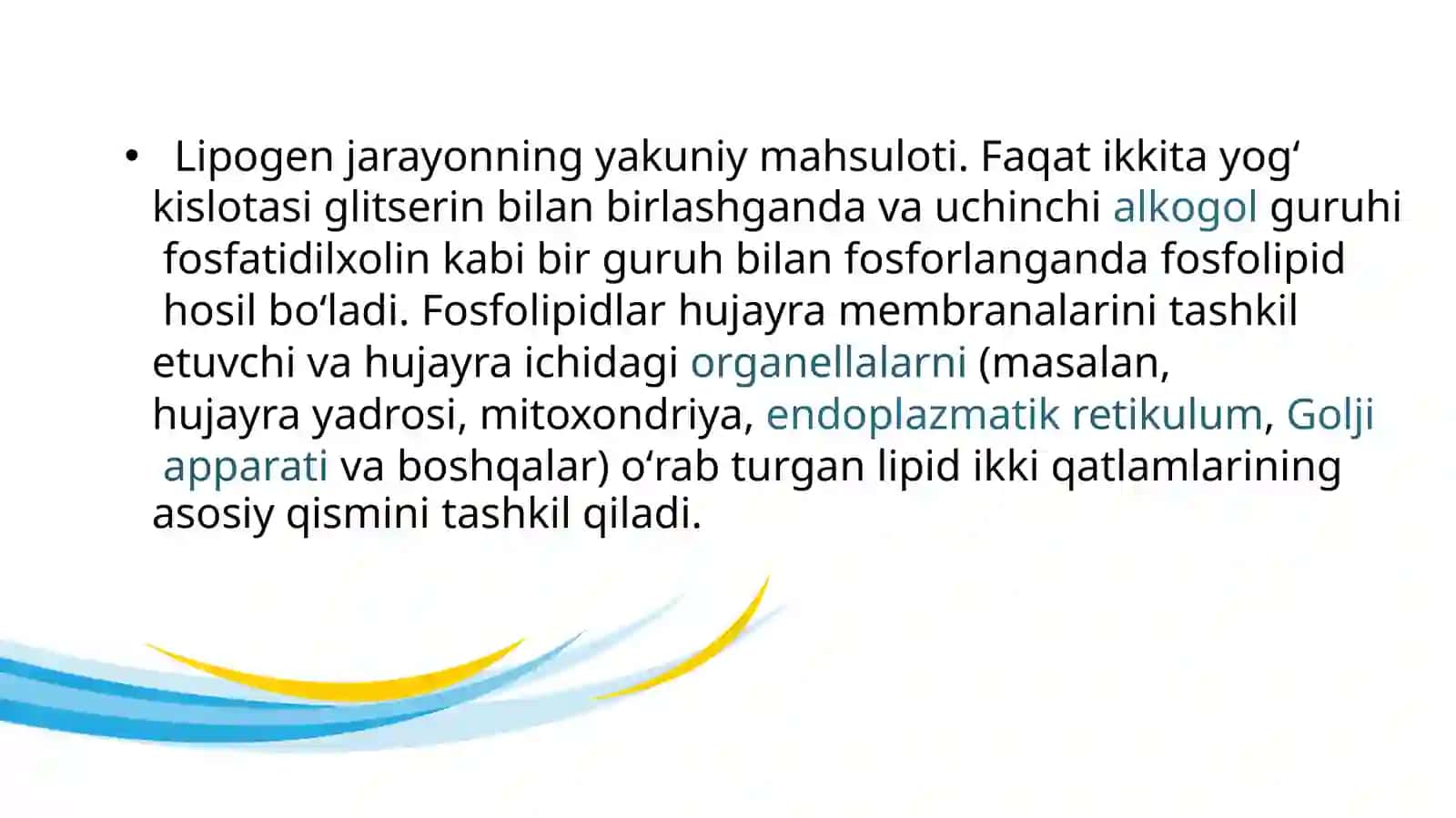 Yoģ kislotalarini å vaß oksidlashi,ahamiyati,buzilishi.Geteropolisaxaritlarning ontogenezi va kasalliklarda uzgarishi 3
