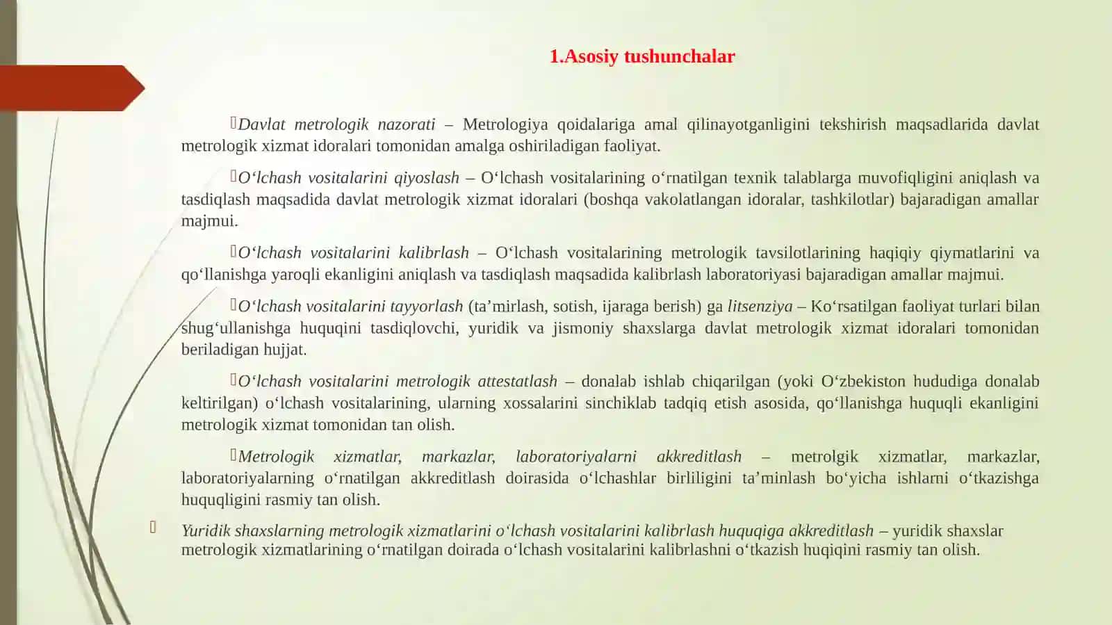 O‘lchash vositalarini qiyoslash, kalibrlash va nazorat qilish 3