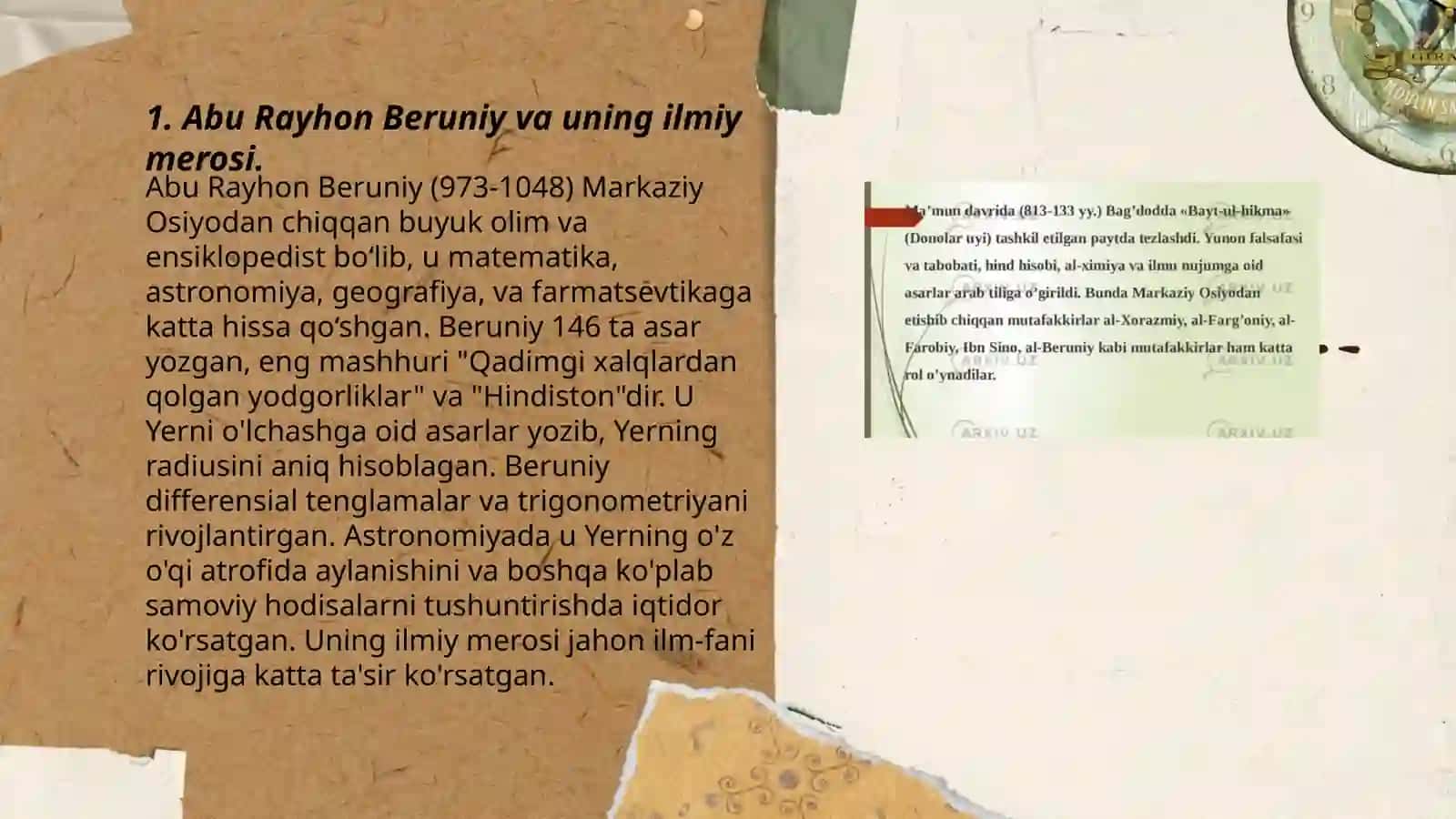 Yuksak manaviyatli yoshlarni tarbiyalashda oʻrta osiyo allomalari ilmiy merosining oʻrni (allomalarining ilmiy faolyatini misolida) 3