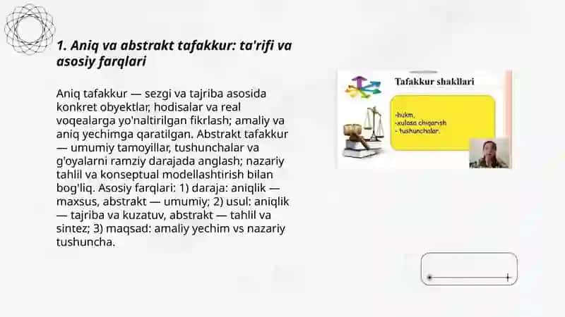 Aniq va abstrakt tafakkur 3