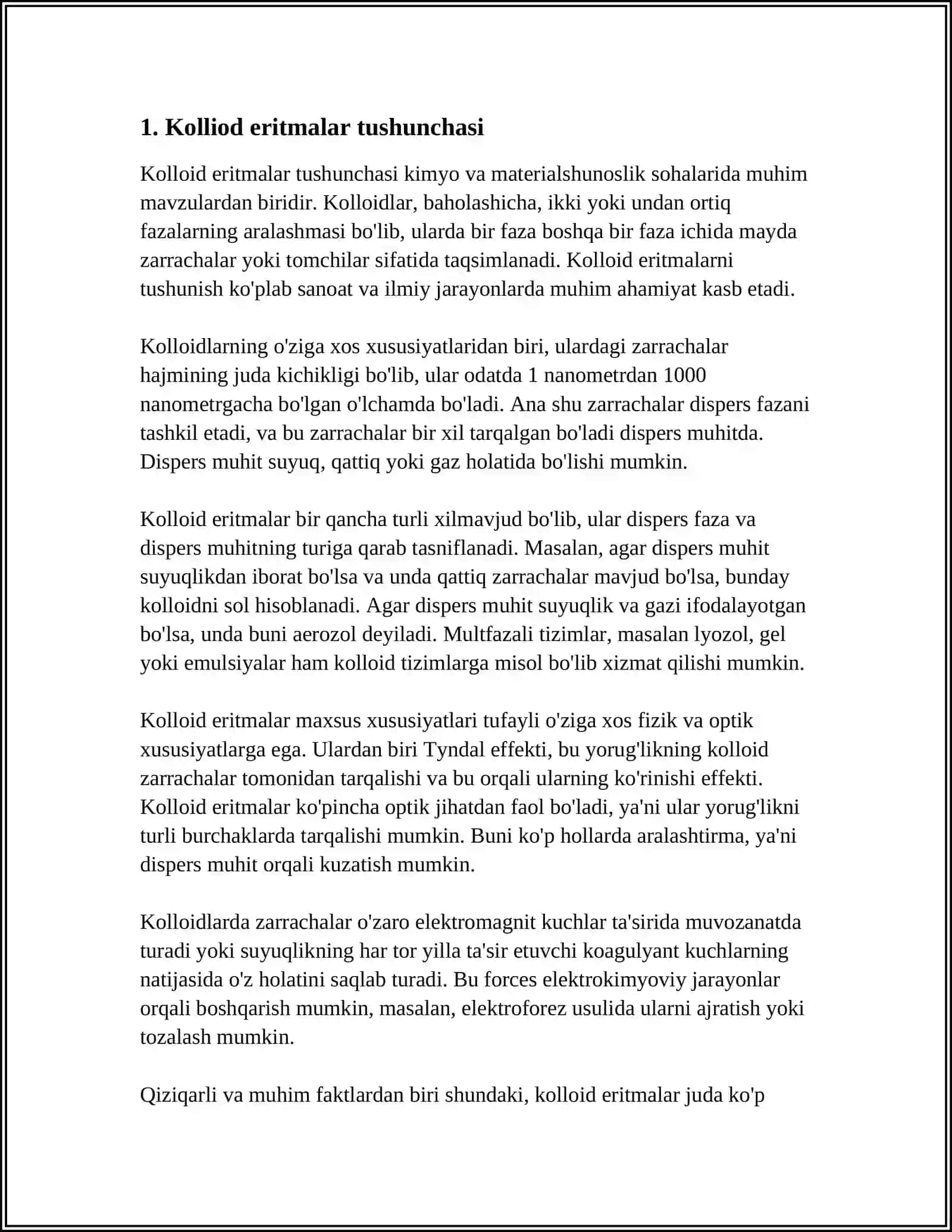 KOLLOID ERITMALARNING OLINISHI VA MITSELLANING TUZILISHI 3