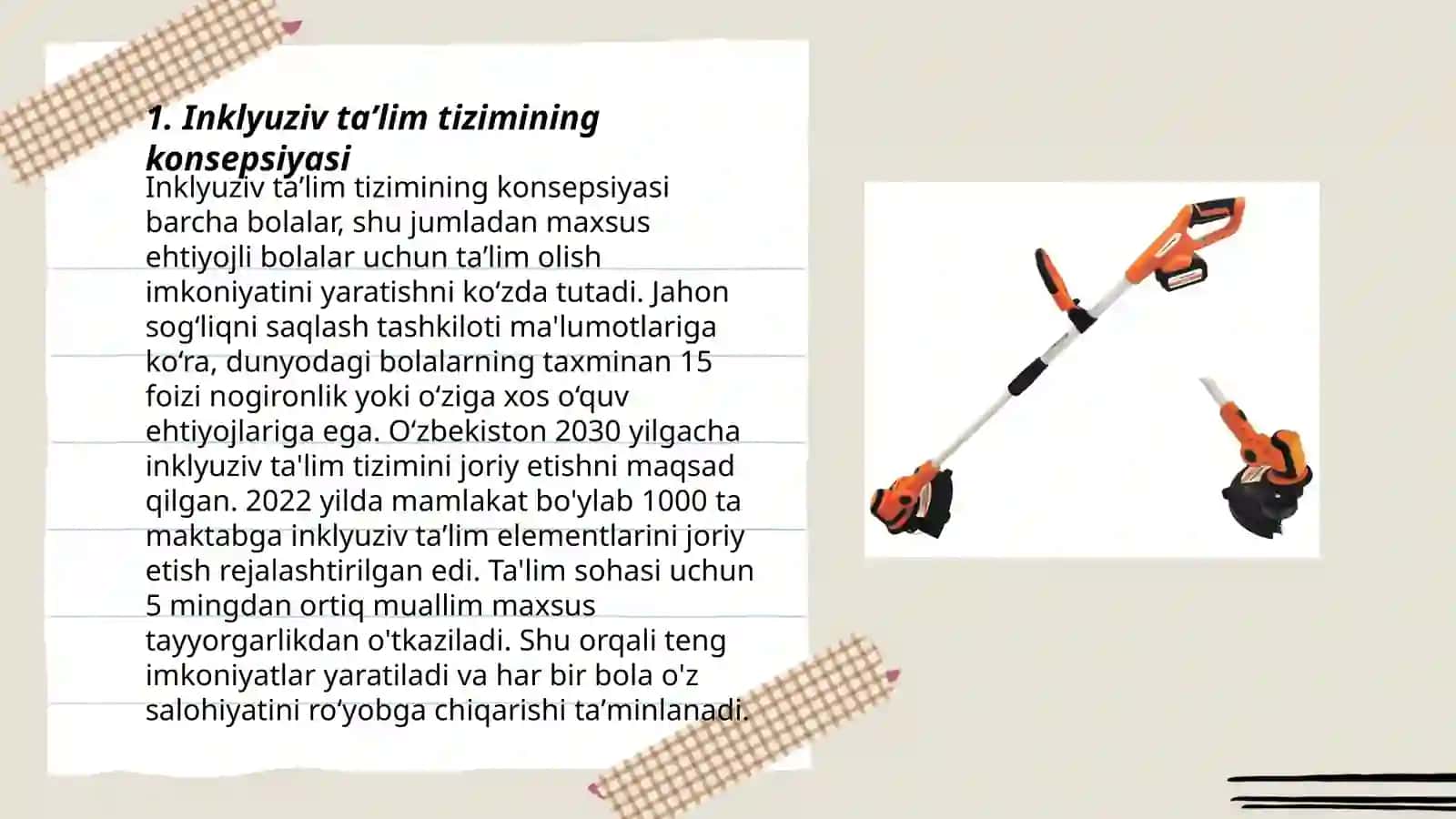 Oʻzbekiston Respublikasida inklyuziv taʼlim tizimining joriy etilishi 3