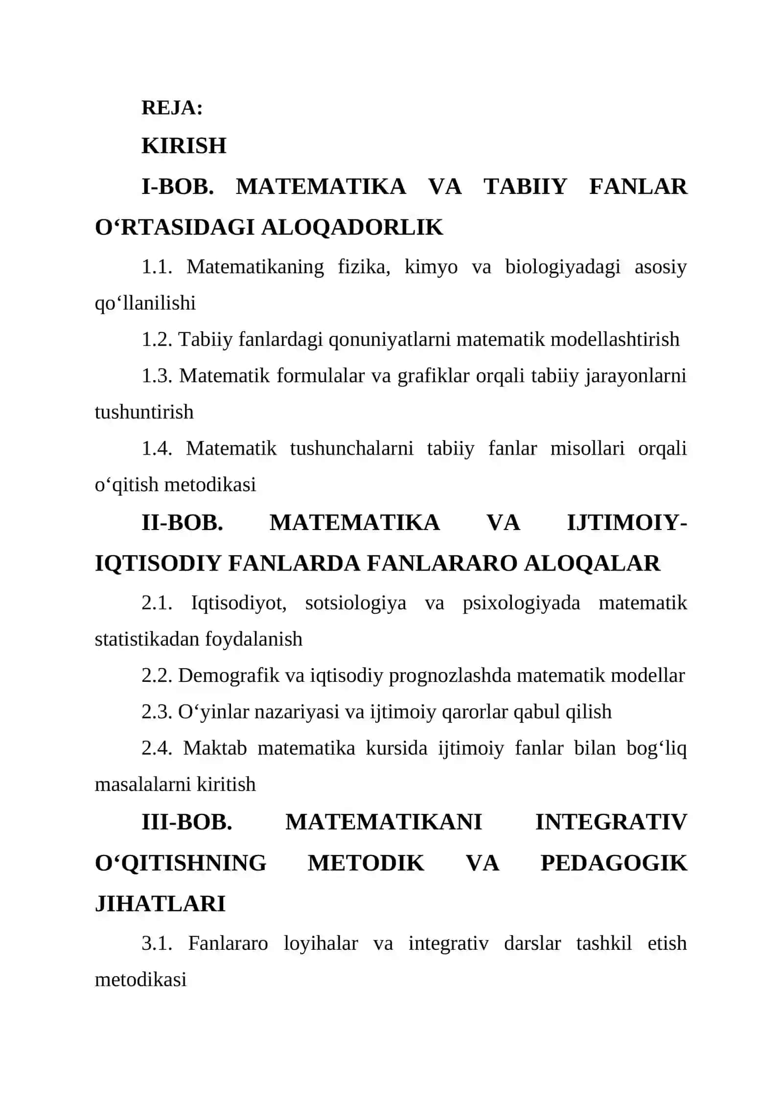 MATMATIKADAN FANLARARO ALOQADORLIK O'QITISH SAMARADORLIGINI OSHIRISH OMILI SIFATIDA 3