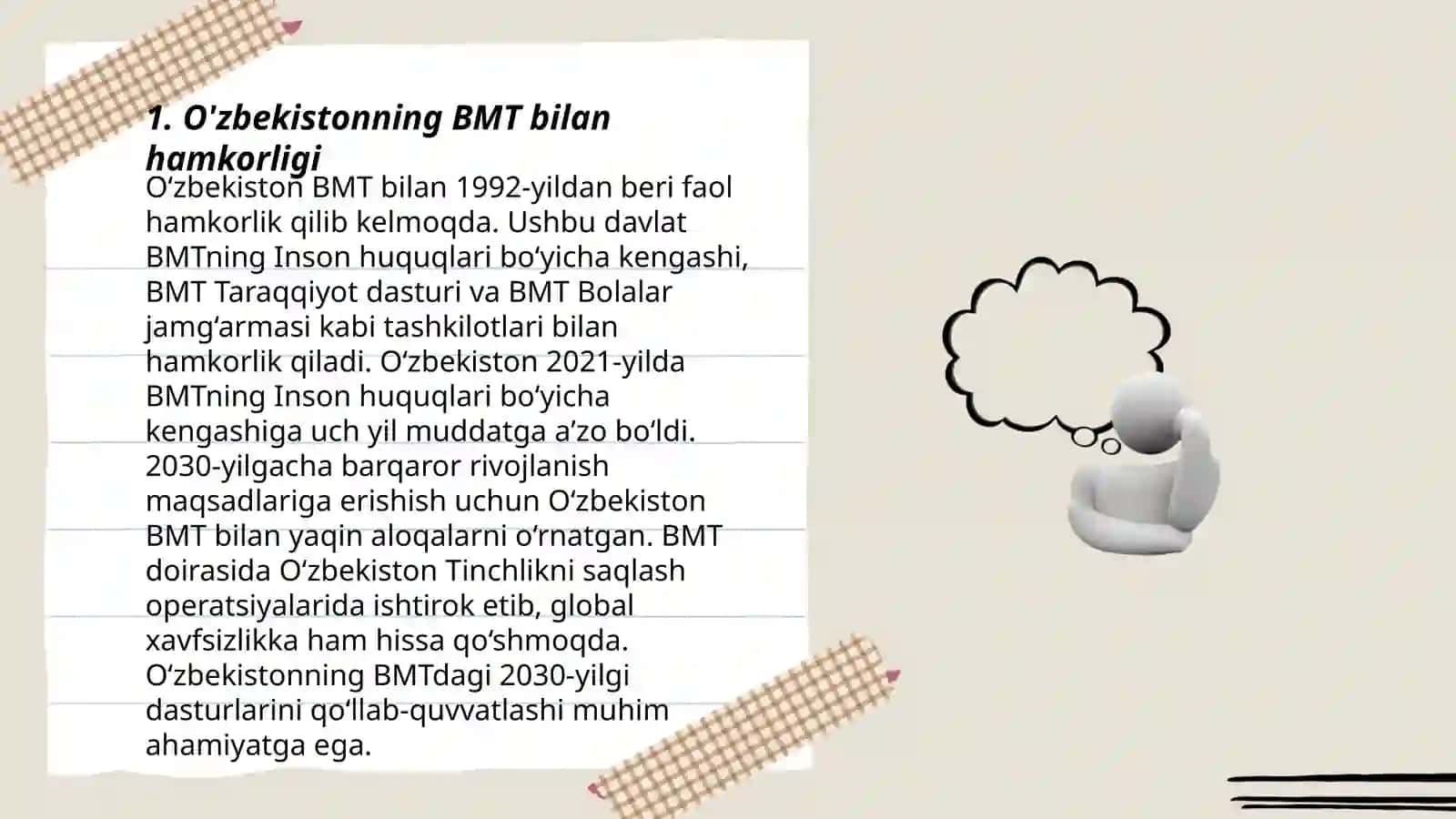 O’zbekistonni Xalqaro tashkilotlari bilan hamkorlik aloqalari 3