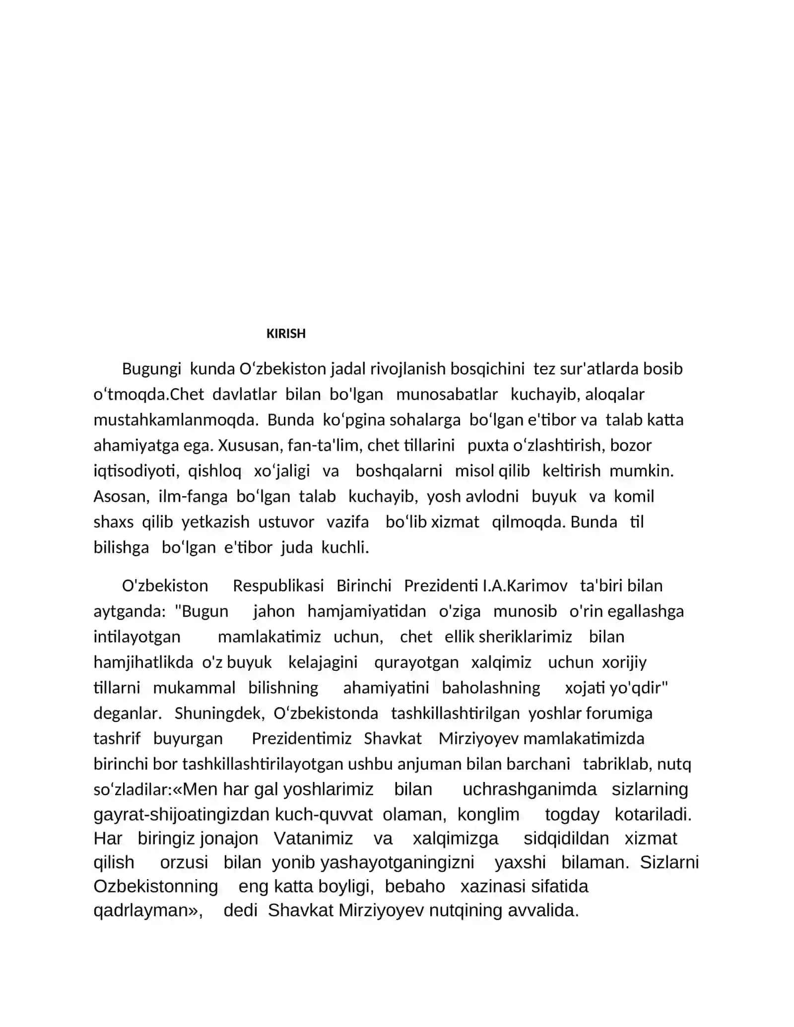 TILI O’RGANILAYOTGAN MAMLAKAT ADABIYOTI KURS ISHI 3
