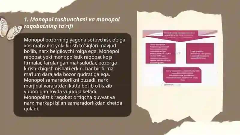 Monopol raqobat va bozor samaradorligi 3