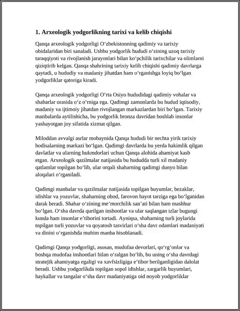 QANQA ARXEOLOGIK YODGORLIGI 3