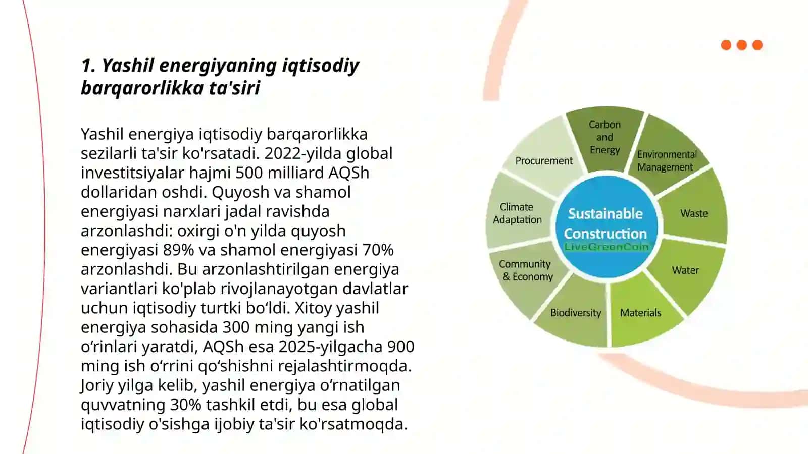 Yashil energiya iqtisodiy jihatdan barqaror rivojlanish omili sifatida 3