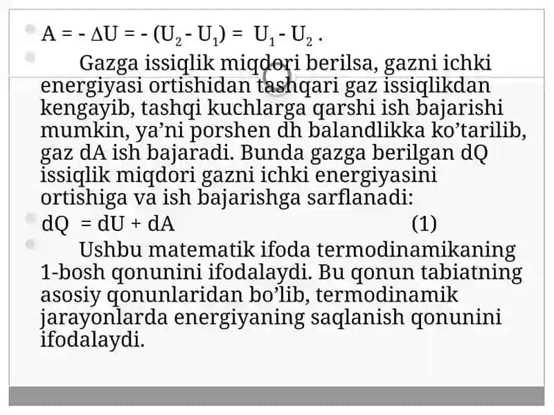 Termodinamikaning I-II qonuni va uning tadbiqlari 3