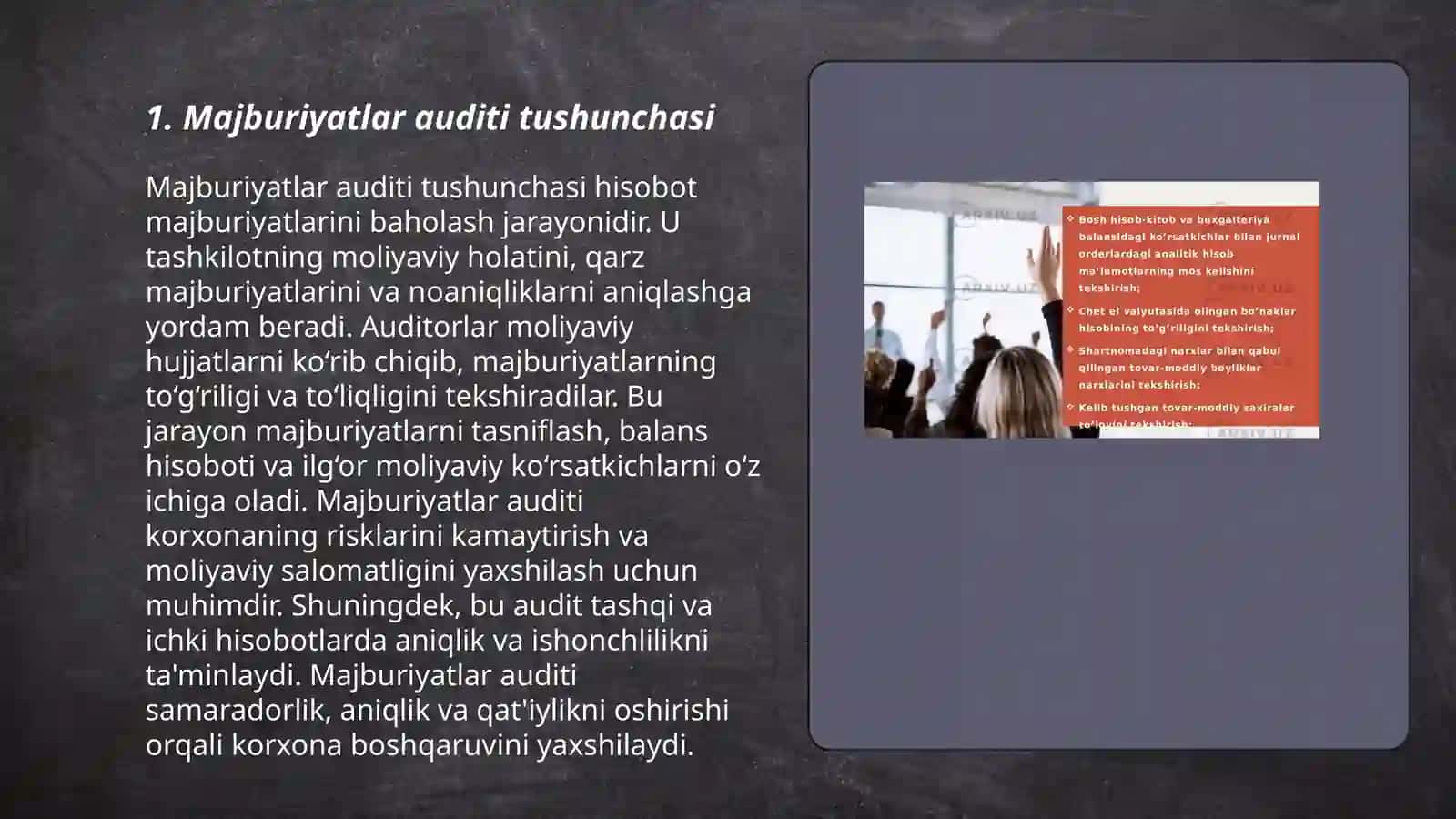 Majburiyatlar auditi 3