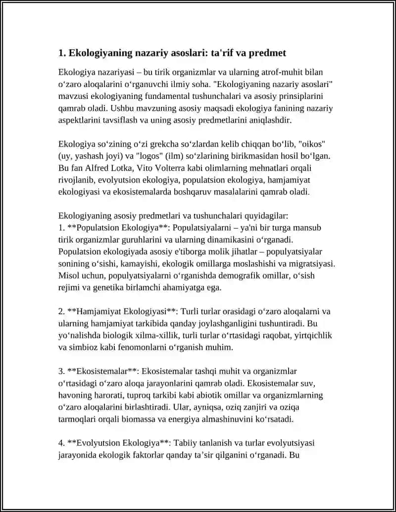EKOLOGIYANING NAZARIY ASOSLARI 3