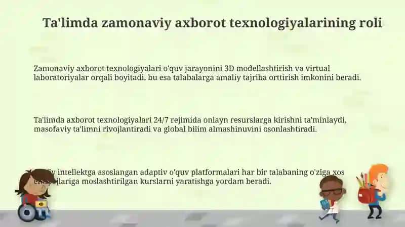 Ta’limda zamonaviy axborot texnologiyalari: Asosiy tushunchalar va imkoniyatlar 3