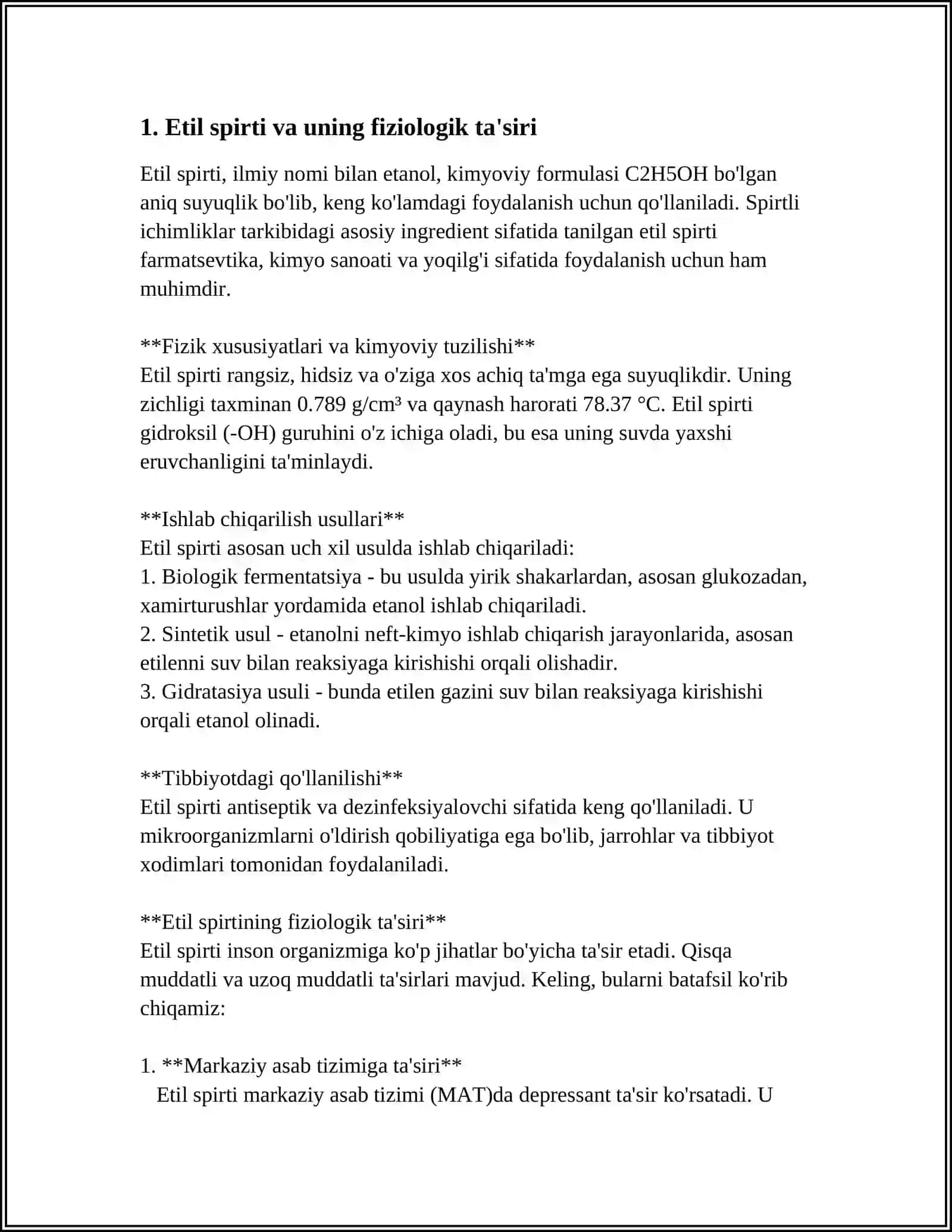 ETIL SPIRTI VA UNING SURROGATLARI BILAN ZAHARLANISH. OPIATLAR BILAN ZAHARLANISH 3