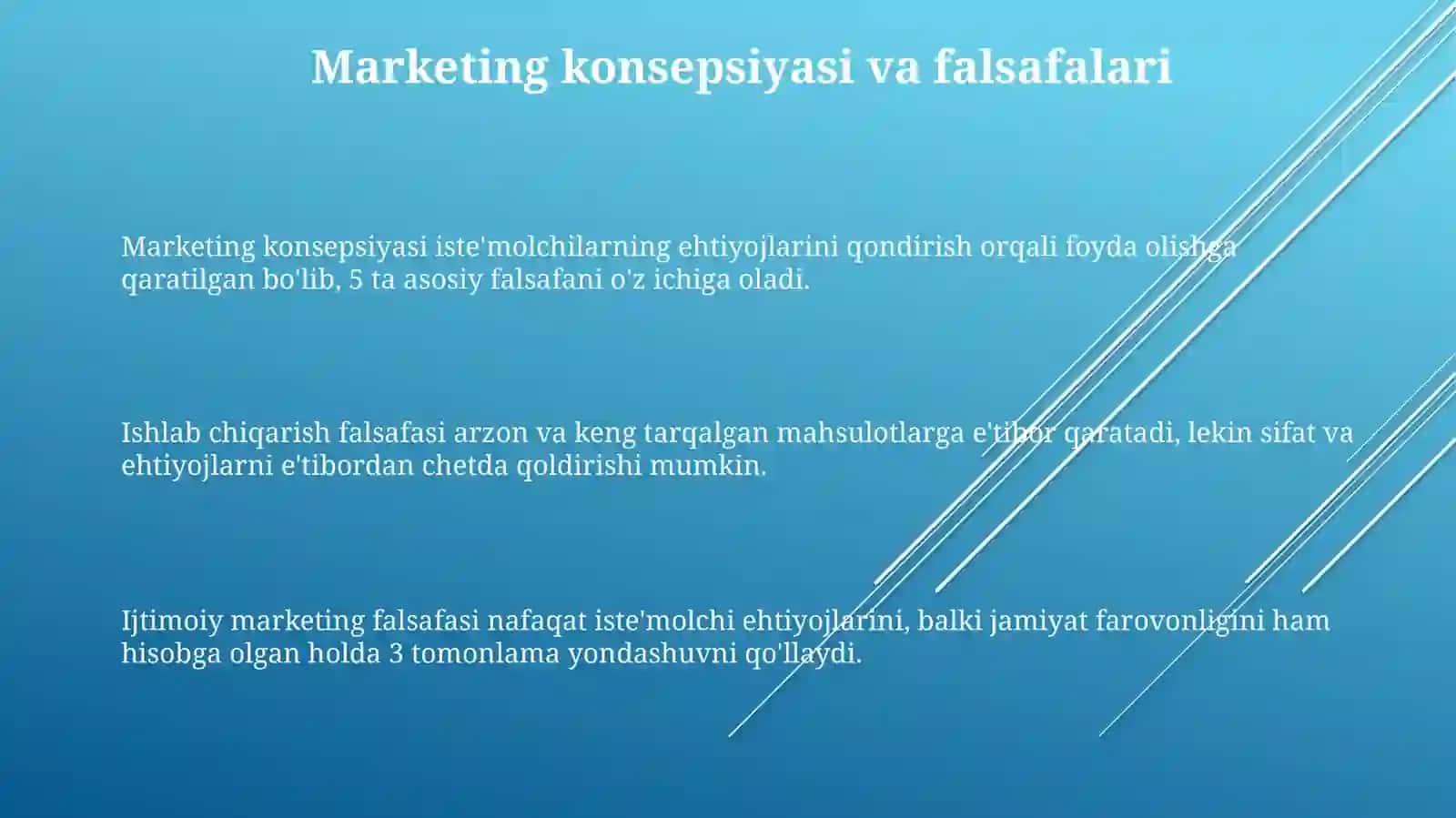 Marketing tushunchasi va marketing jarayoni 3