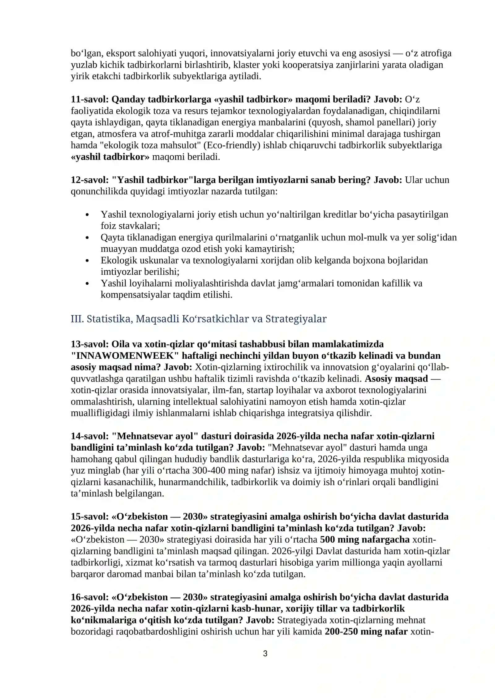 Agros 2026 suhbar salollari javoblari bilan ( Bandlik va tadbirkorlik yo'nalishi ) 3