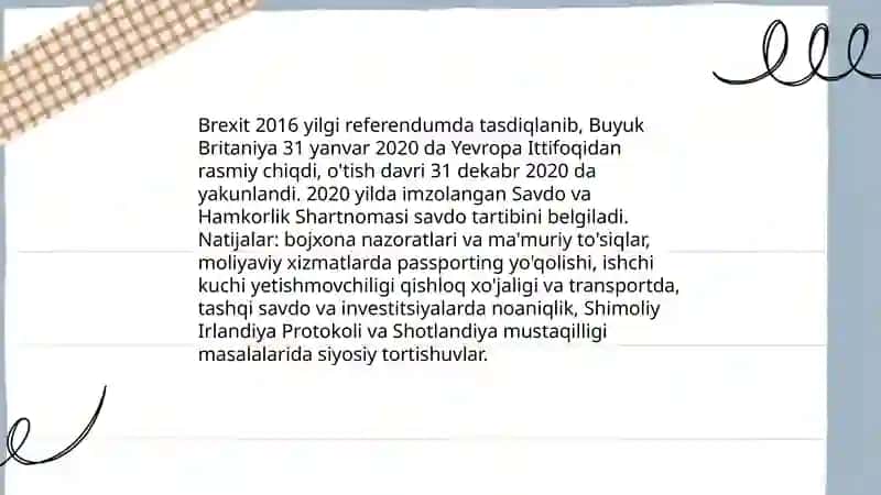 Brexit va uning iqtisodiy va siyosiy oqibatlari 3