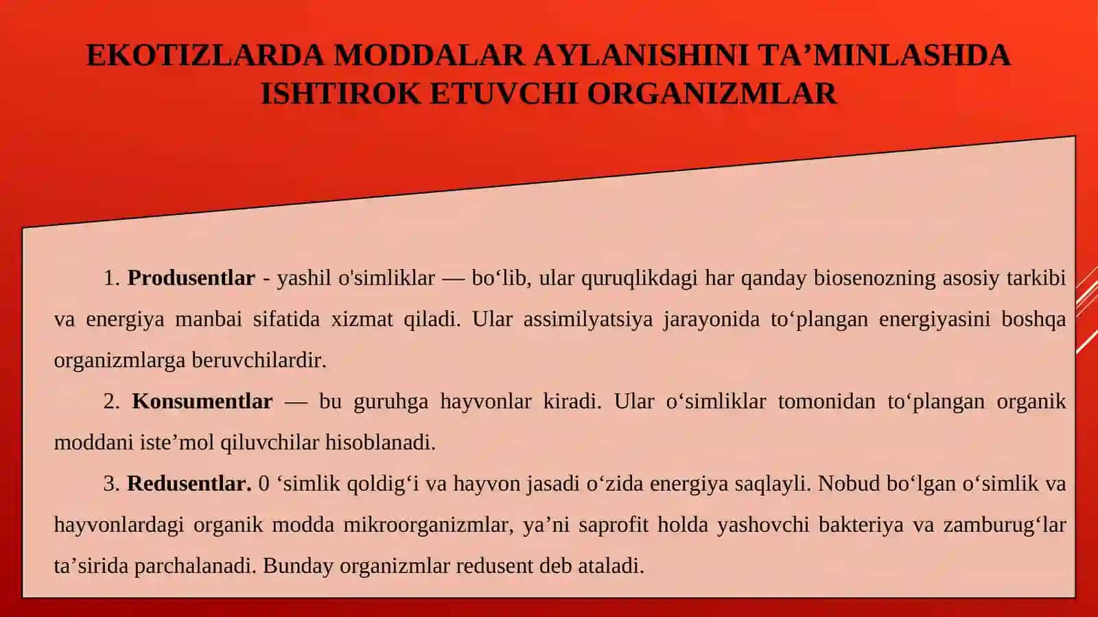 Ekologik tizimlar 3