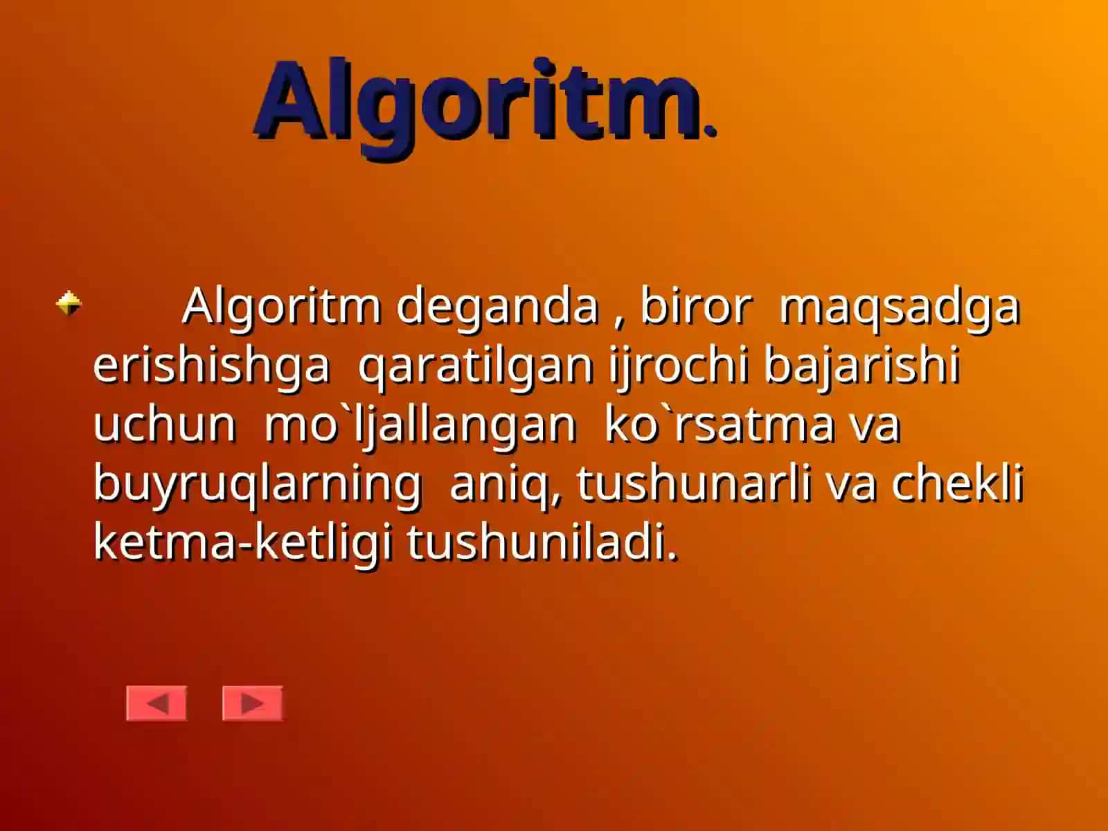 Axborotlarga ishlov berishni algoritmlash 3