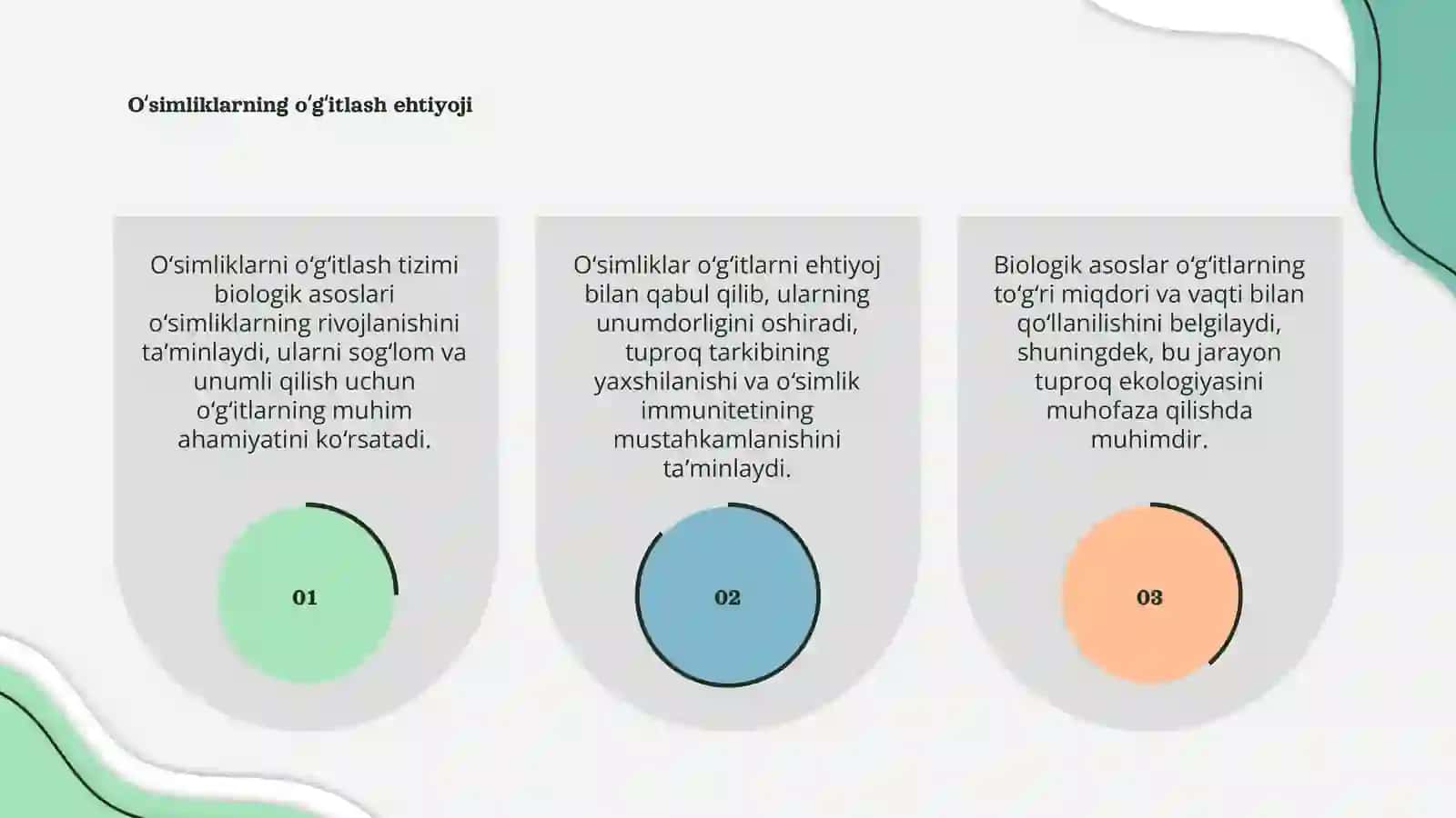 Oʻsimliklarni oʻgʻitlash tizimining biologik asoslari 3