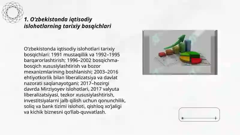 O‘zbekistonda iqtisodiy islohotlarning tarixiy bosqichlari 3