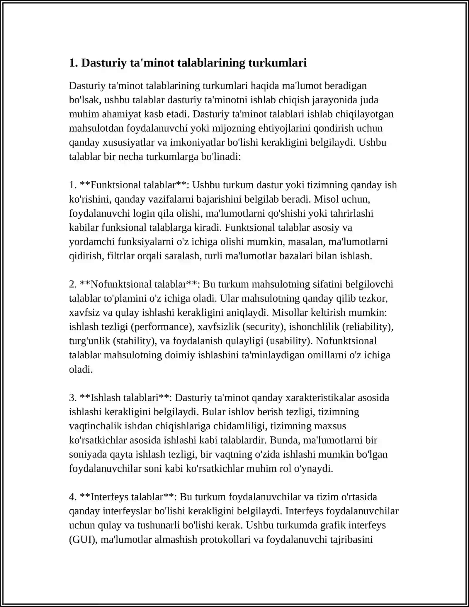 MUSTAQIL ISH Mavzu: RELELARGA BOʻLGAN TALABLAR TURLARI VA TUZILISHI HAMDA ULARNING ISHLASH REJIMLARI 3