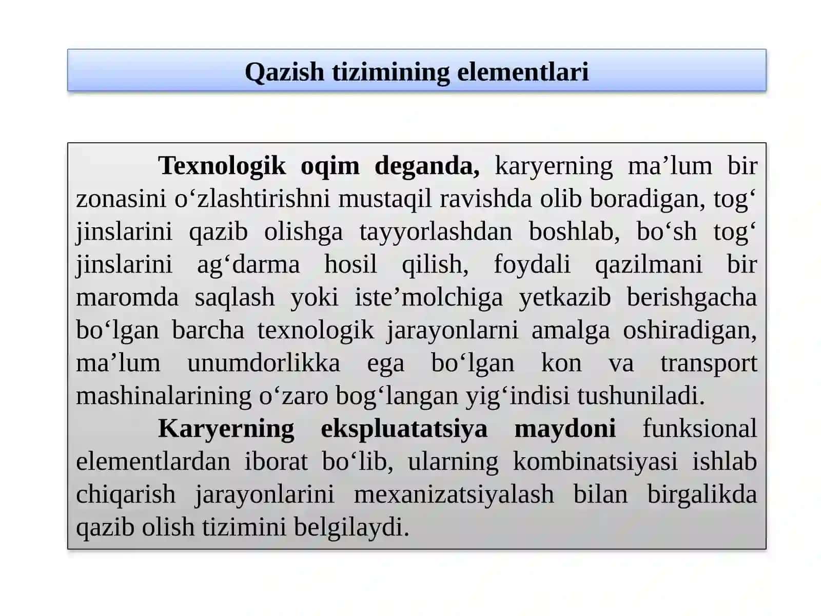 Qazish tizimlari elementlari va ularning parametrlari 3