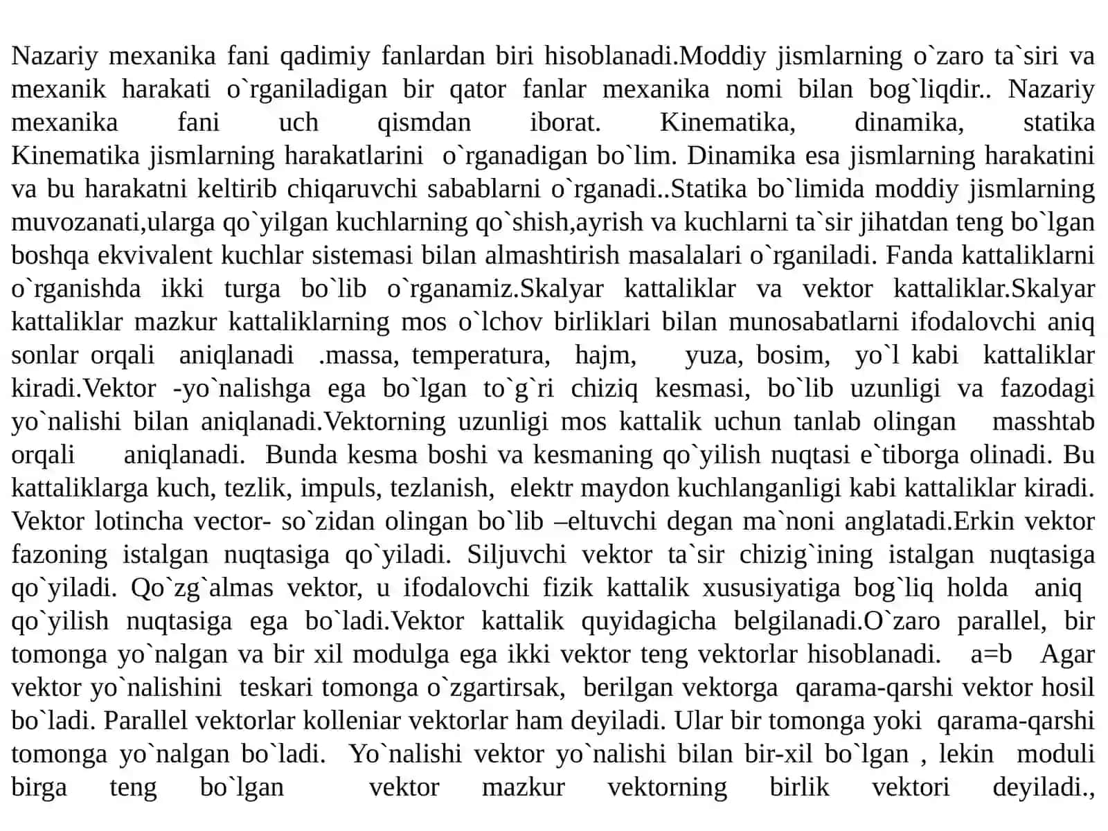 Qattiq jismlar statikasining asosiy tushunchalari va aksiomalari 3