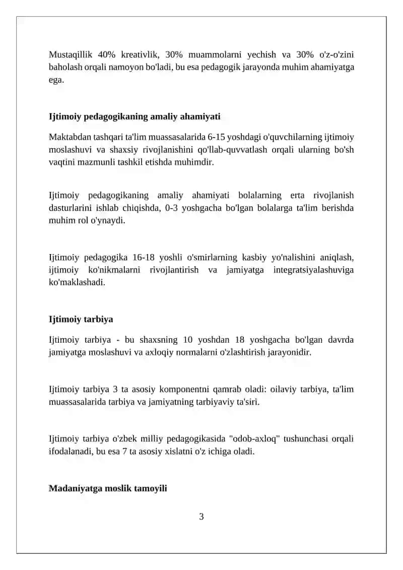 Ijtimoiy pedagogika fanining kategoriylari va tamoyillari 3