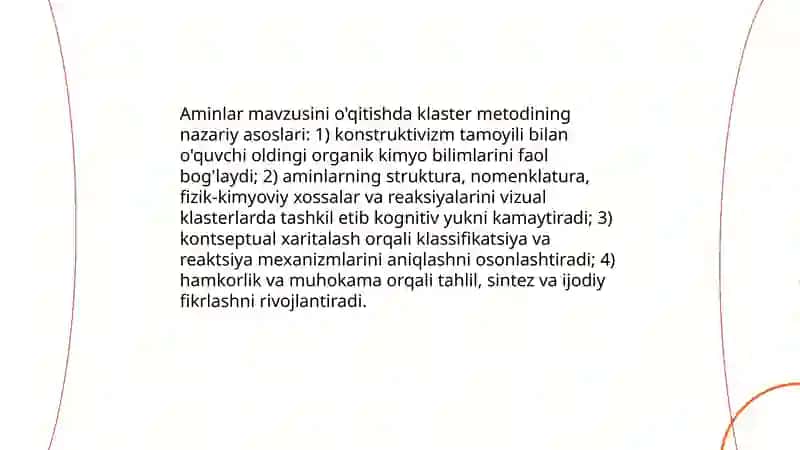 Aminlar mavzusini oitishda klaster metodidan foydalanish 3