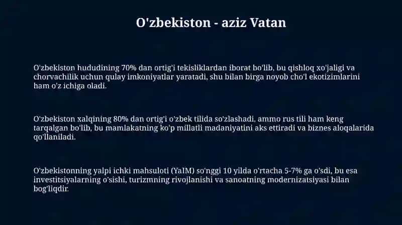 O'zbekiston - aziz Vatan 3