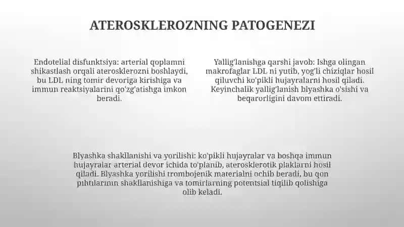 Ateroskleroz.Xafaqonlik Kasaligi.Yurak IshemikKasaligiPatamorfoloyiyasi 3