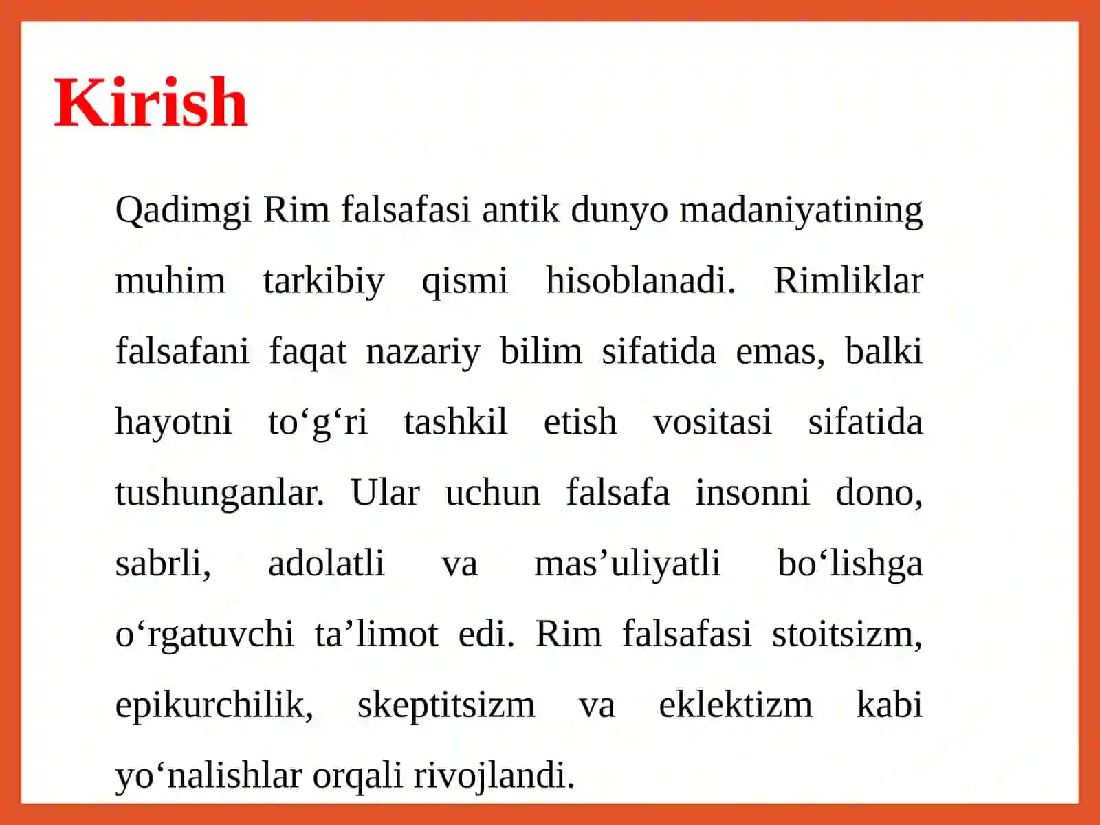 Qadimgi Rim (Italiya) dafalsafiy fikrlarning taraqqiy otishi 3