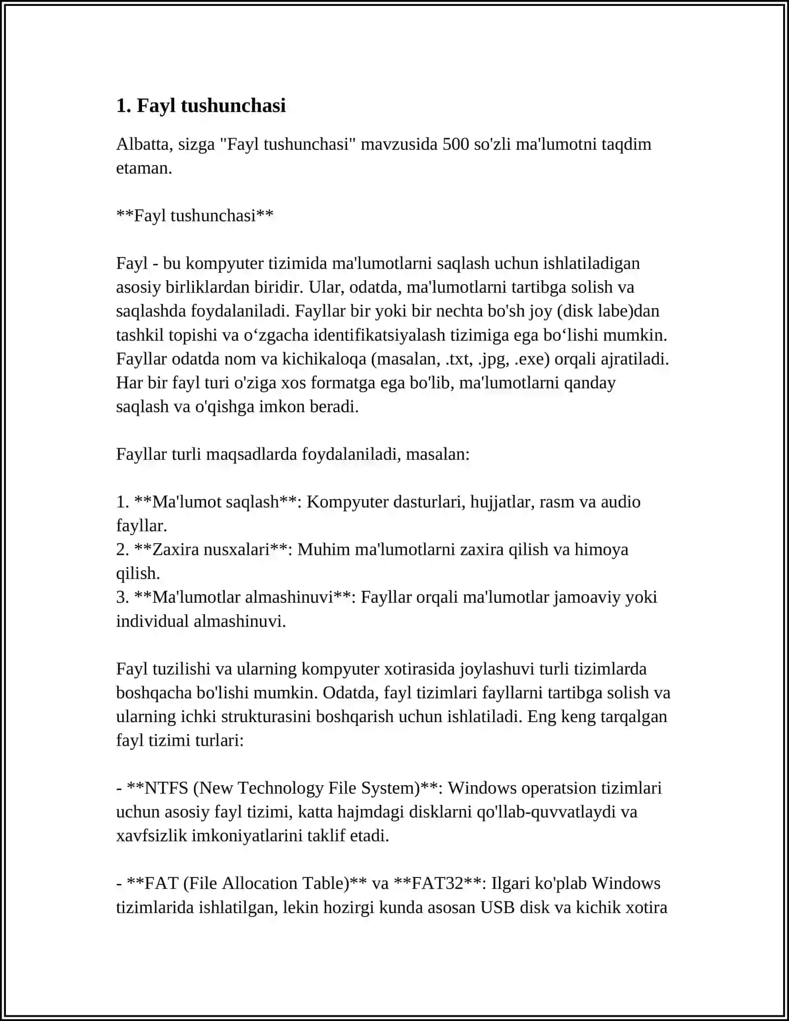 KOMPIYUTER FAYLLARI VA ULARNING TURLARI 3