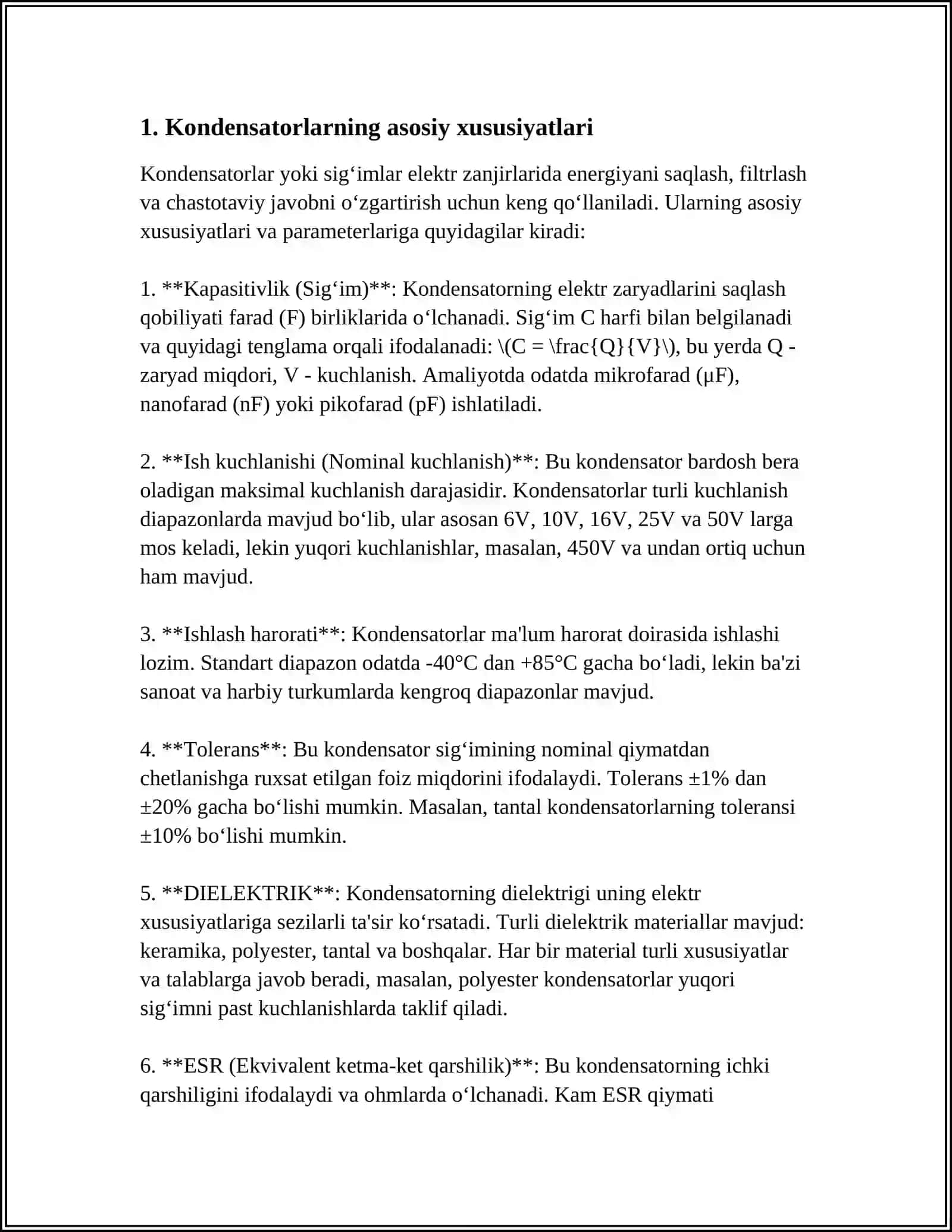ASOSIY XOTIRA ELEMENTLARI SIFATIDA KONDENSATOR VA INDUKTIVLIK G`ALTAKLARNING XUSUSIYATLARI 3