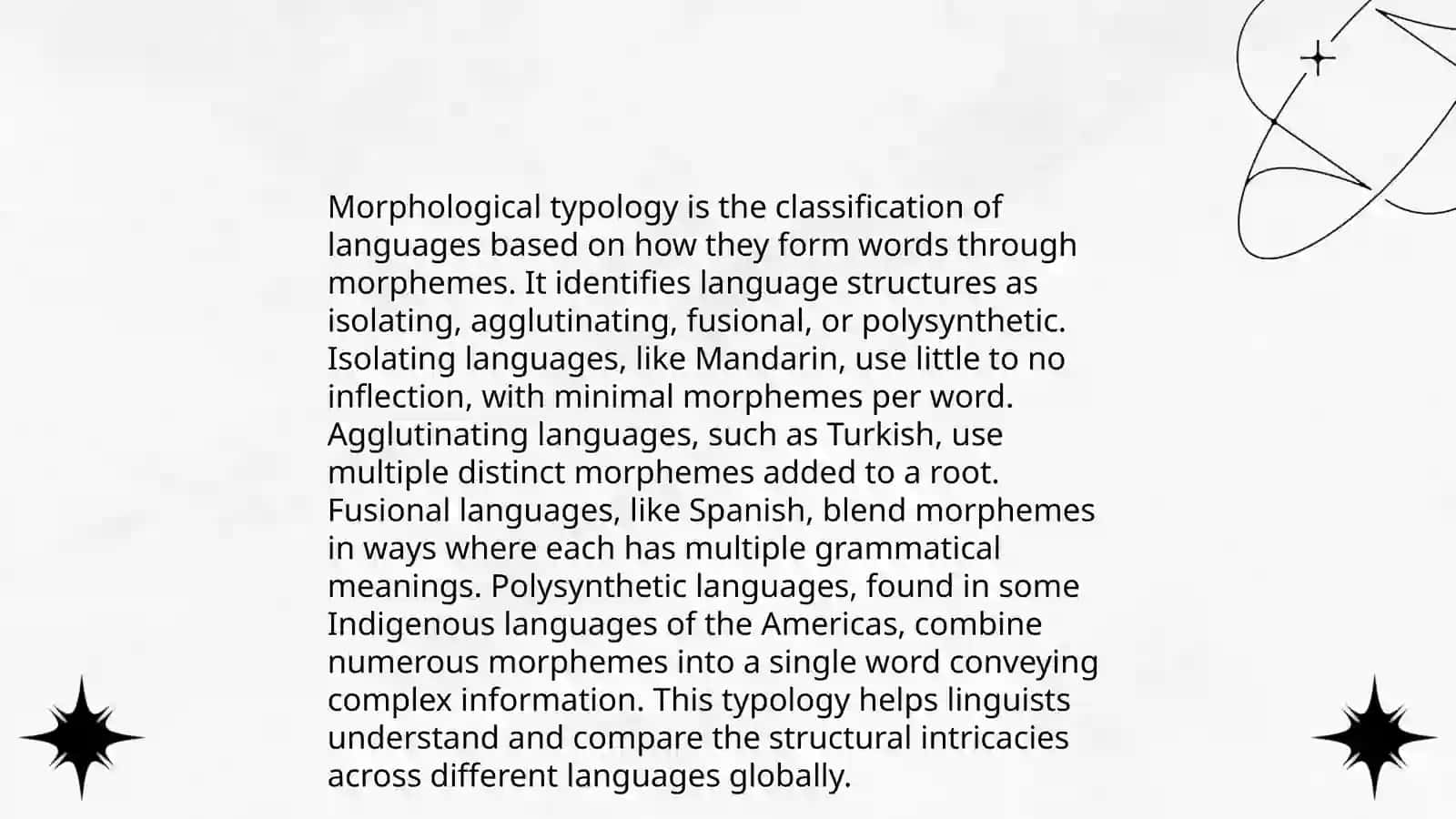 Typology of grammatical system 3