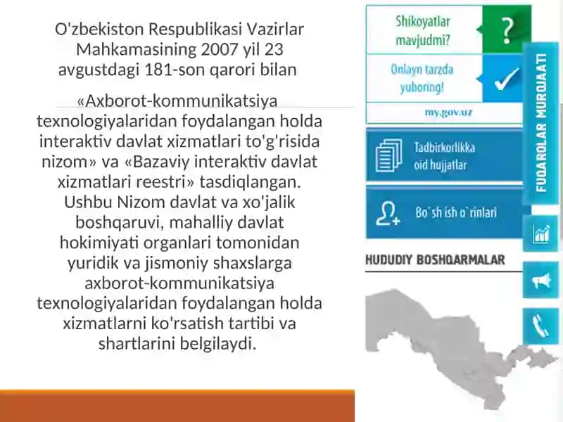 Elektron hukumat va davlat ochiq portallari xizmatlaridan foydalanish 3