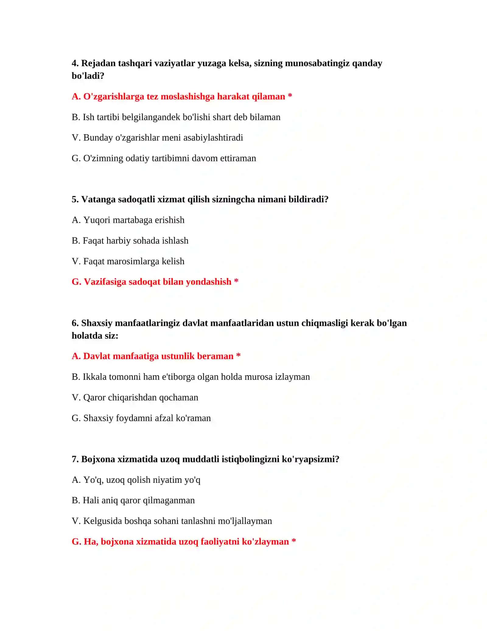 Bojxona qonunchiligi 100 ta test 3