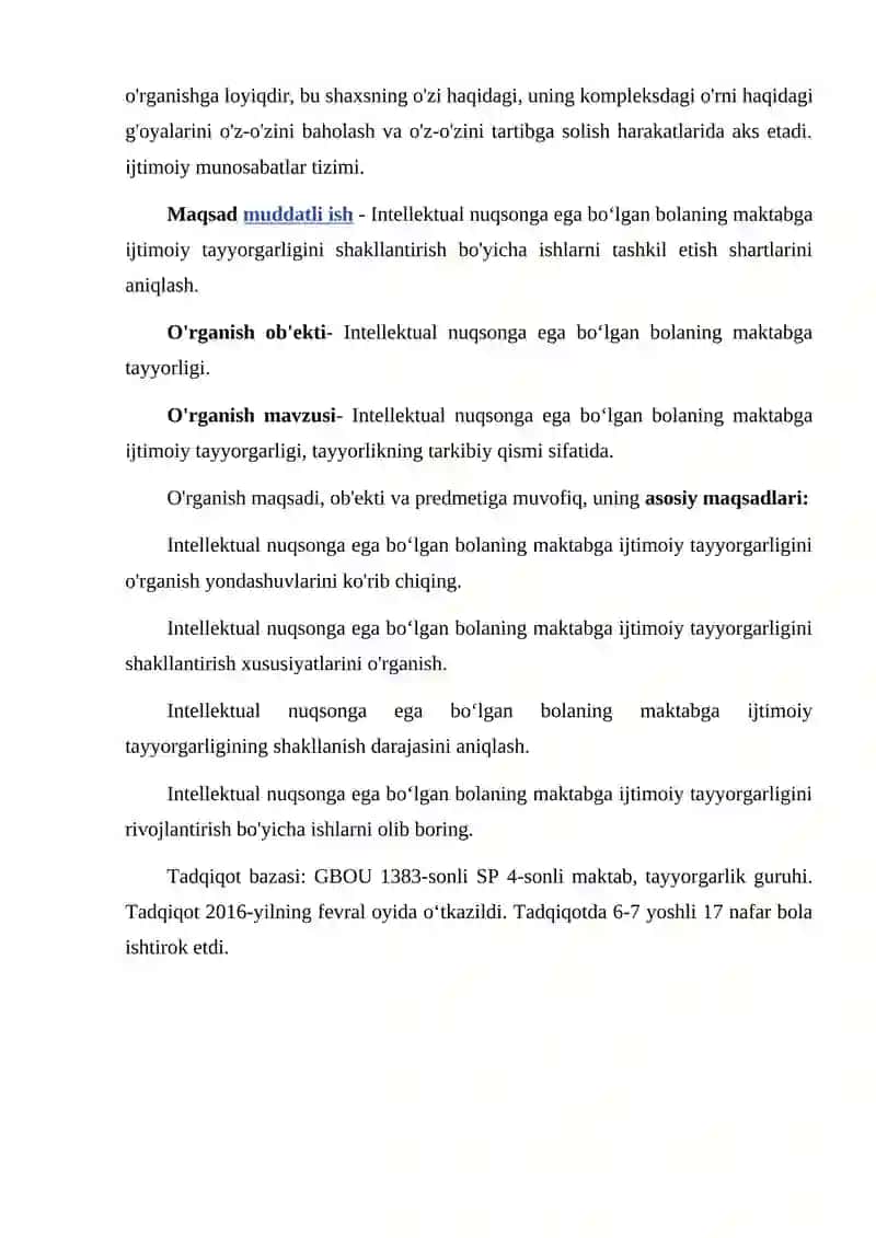 Intellektual nuqsonga ega boʻlgan bolalarni maktab taʼlimiga tayyorlash 3