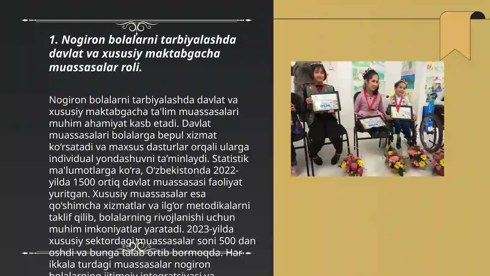 Nogiron bolani tarbiyalashda maxsus maktabgacha muassasa va oilani hamkorligining mazmuni usullari va vositalari 3