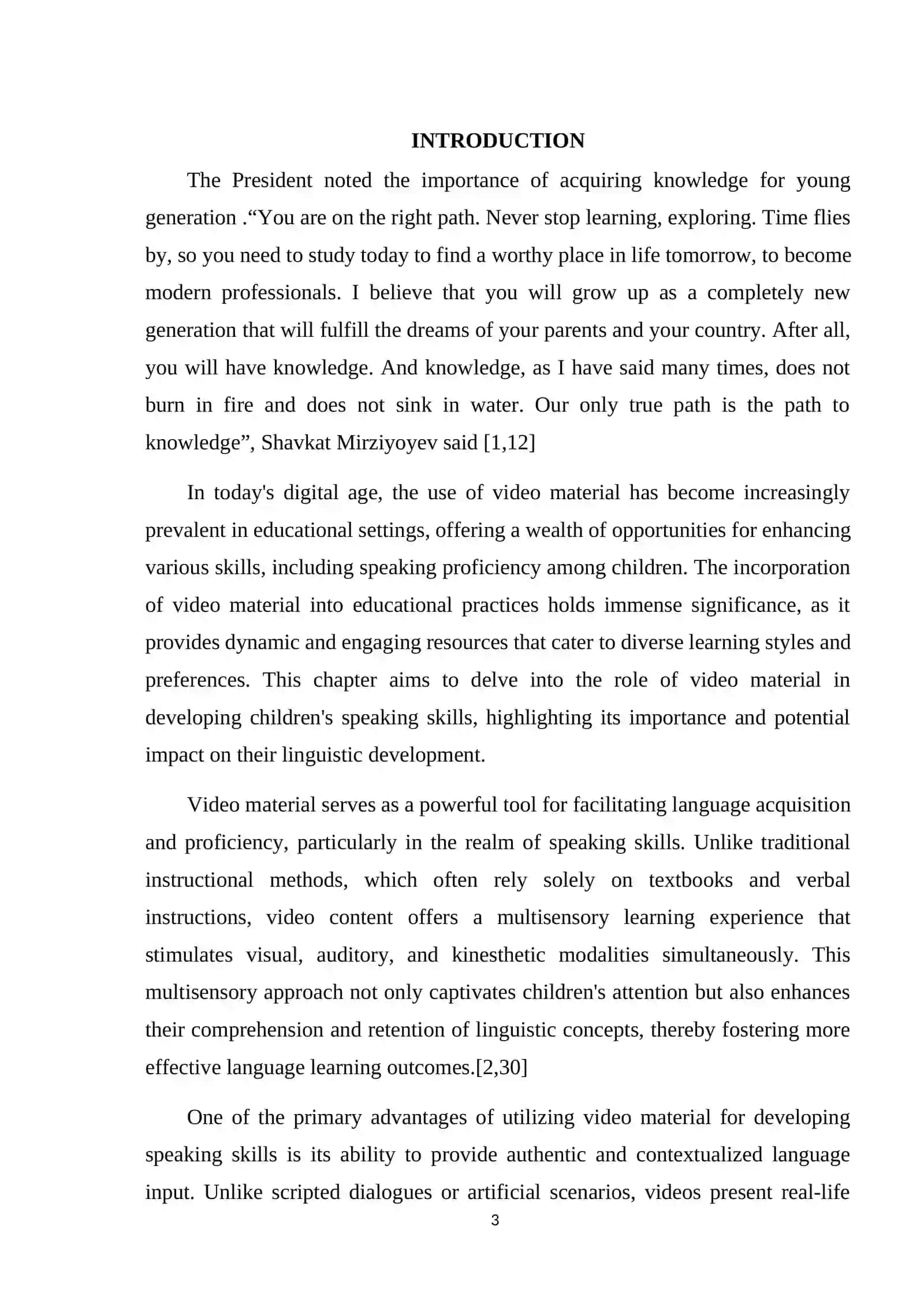 Theme: Using video materials for developing the speaking skills of children 3