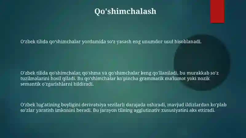 Oʻzbek tili derivatsiyasi 3