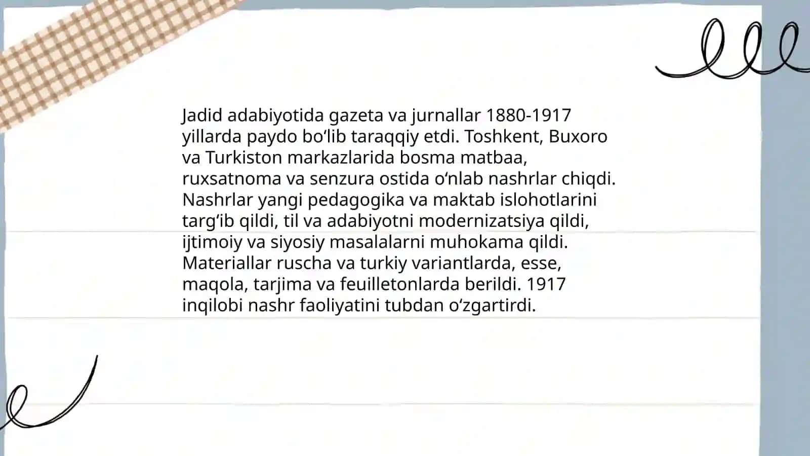 Jadid adabiyotida gazeta- jurnallar faoliyati 3
