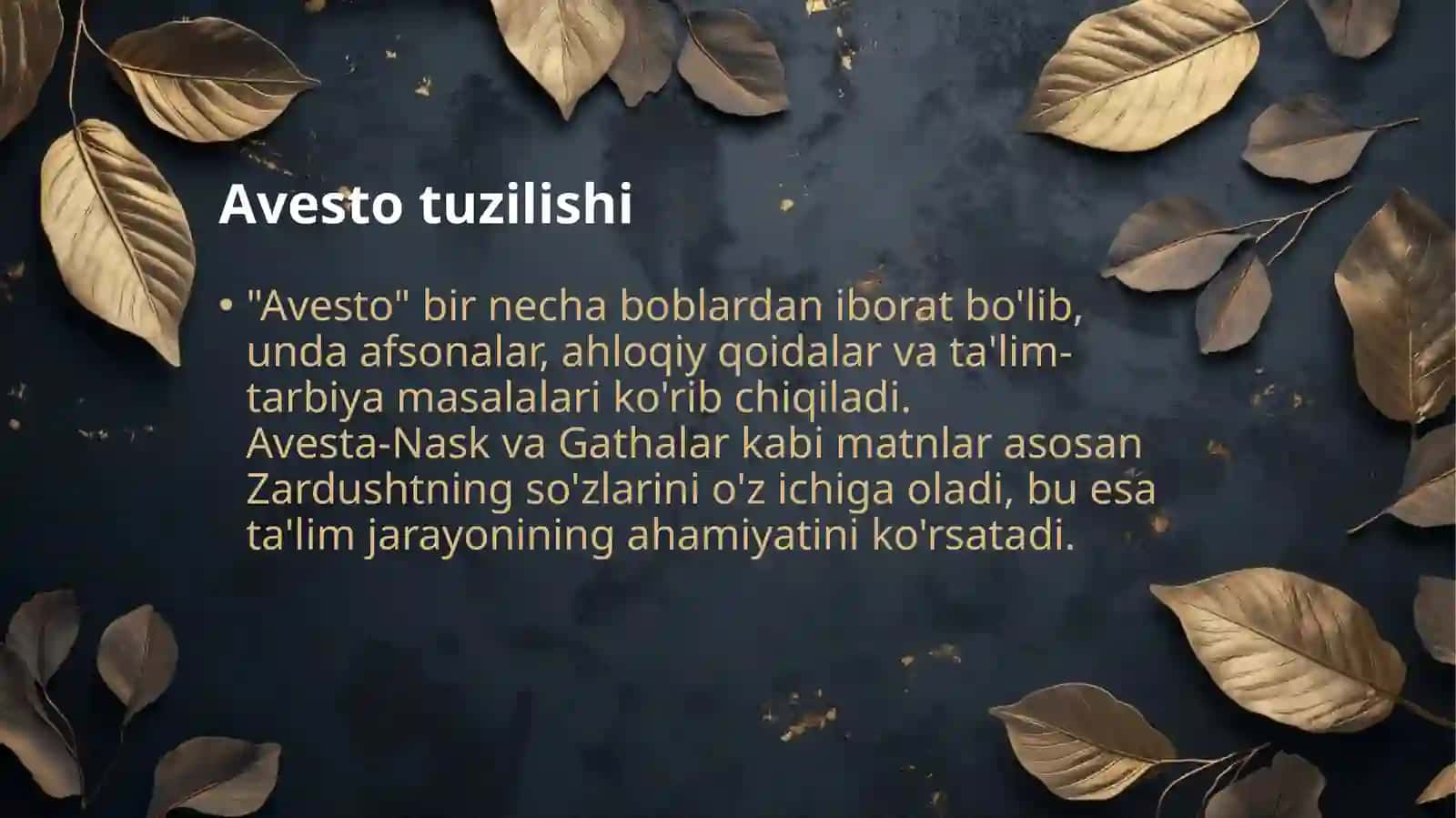 "Avesto"da ta'lim-tarbiya haqida fikrlar 3
