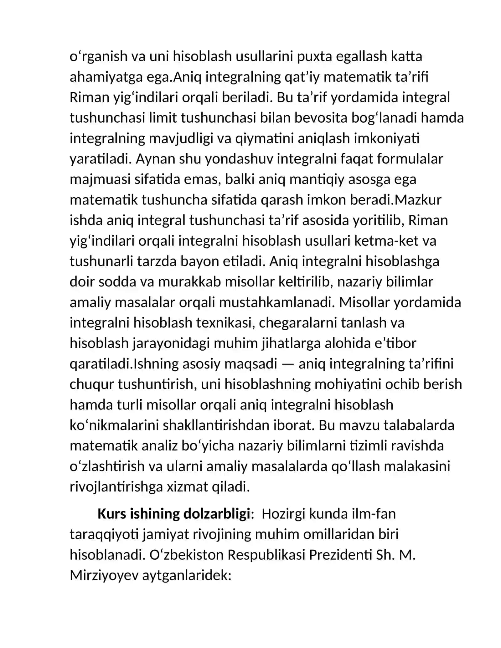 Aniq integralni ta’rif yordamida hisoblash. Aniq integralni hisoblashga oid misollar 3