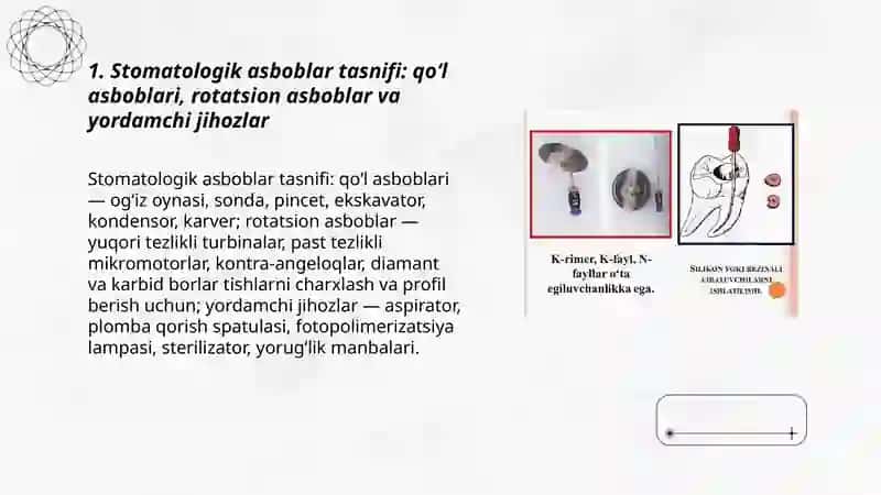 Stomatologik asboblar tasnifi 3