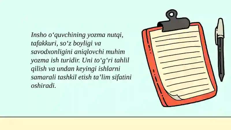 Insho va inshoning tahlil qilish 3