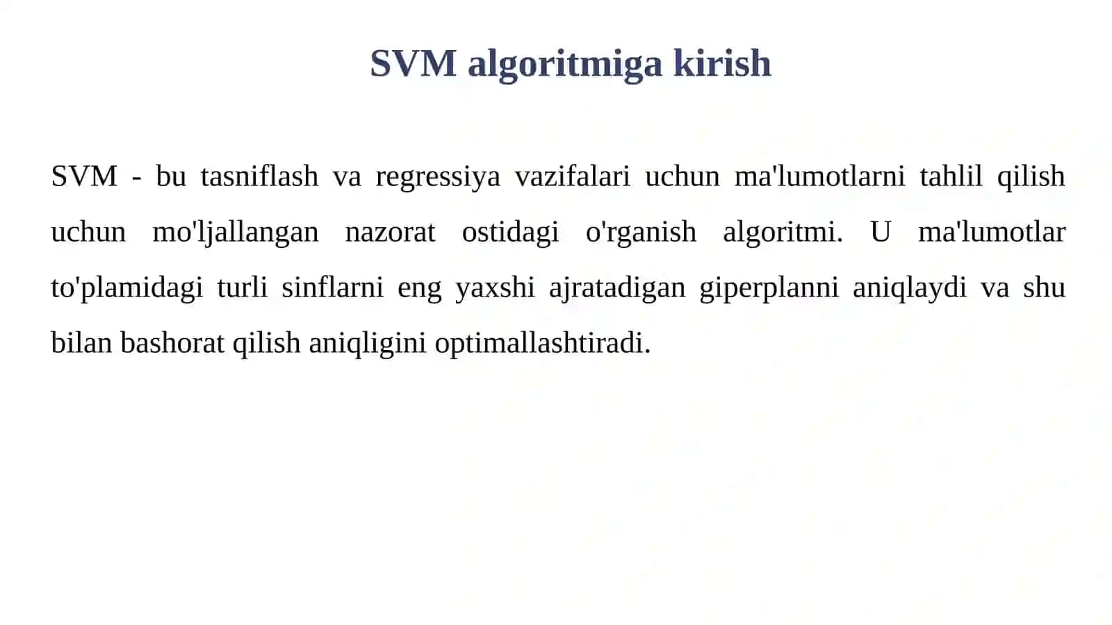 SVM algoritm 3