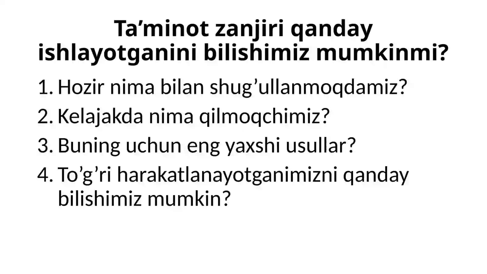 Ishlashni o'lchash va yaxshilash 3